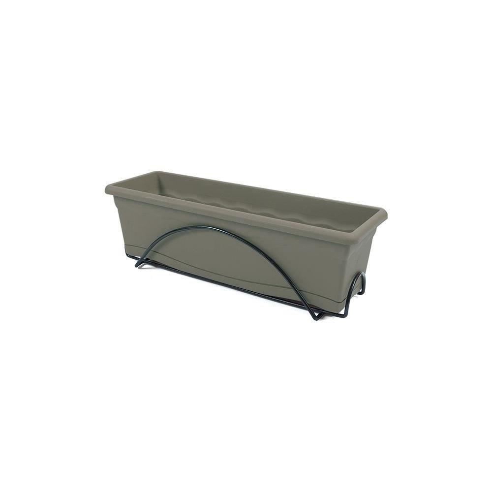 PLASTIKEN Jardiniere 60x20 Cm + Plateau + Support balcon Collection TE