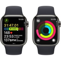 Apple Watch Series 9 GPS + Cellular - 41mm - Boîtier Acier Graphite - Bracelet Midnight Sport Band - S/M