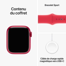 Apple Watch Series 9 GPS + Cellular - 41mm - Boîtier (PRODUCT)RED Aluminium - Bracelet (PRODUCT)RED Sport Band - S/M