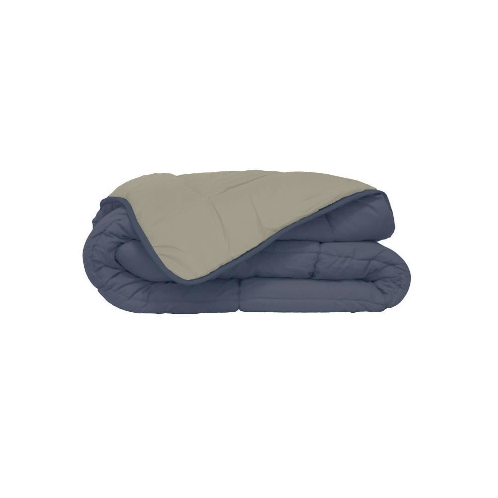 Couette Microfibre 400g/m² CALGARY Petrole & Mastic 220x240cm