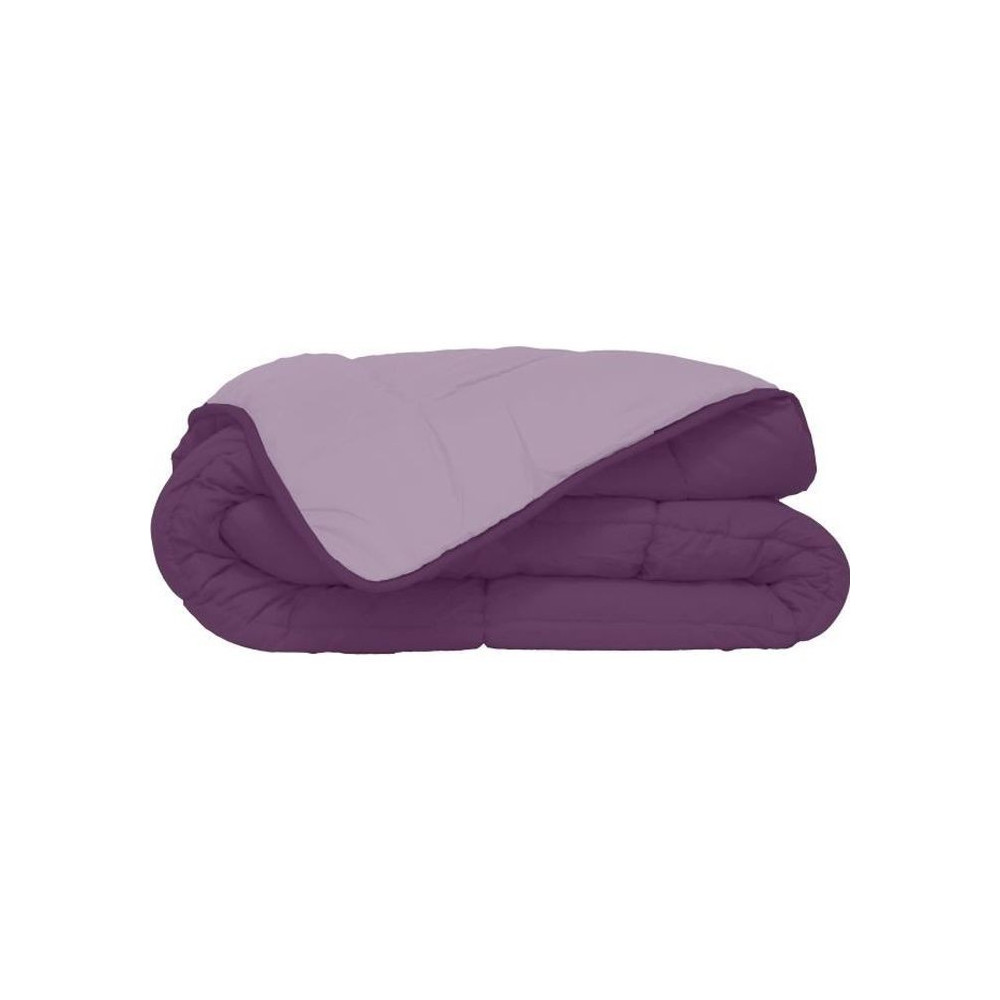 Couette Microfibre 400g/m² CALGARY Prune & Parme 240x260cm