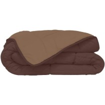 CALGARY Couette chaude Microfibre 400g/m² Choco & Moka 200x200cm