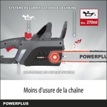 Powerplus Tronçonneuse Électrique POWEG10110 - 2200 W, Guide de 400