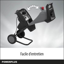 Powerplus Broyeur de Végétaux Électrique POWEG5011 - 2400 W, Max.