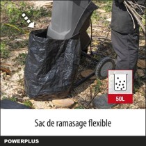 Powerplus Broyeur de Végétaux Électrique POWEG5011 - 2400 W, Max.