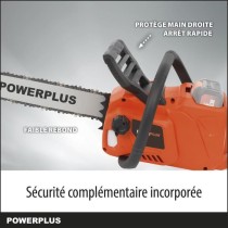 Dual Power Tronçonneuse a Batterie POWDPG7576 - 40 V,Guide de 350 mm,