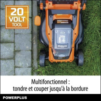 Tondeuse a batterie 20V 34 cm de coupe DUAL POWER POWDPGLWS1 - Batteri