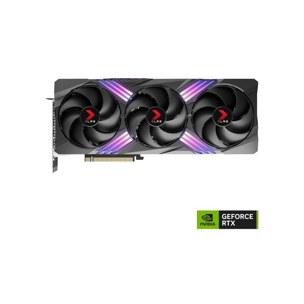 PNY - Carte graphique - GeForce™ RTX 4080 SUPER™ 16GB XLR8 Gaming VERTO™ EPIC-X RGB™ Overclocked Triple Fan DLSS 3