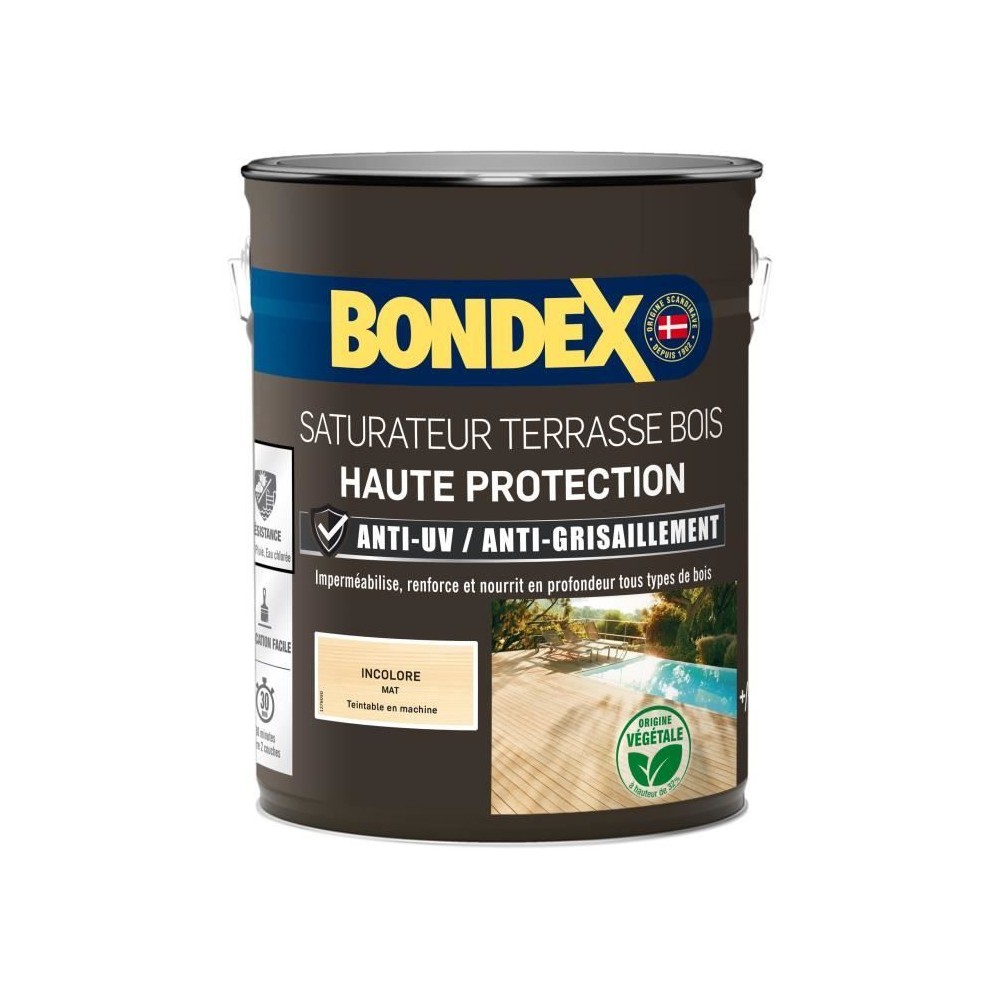 Saturateur incolore - BONDEX - 441368 - Mat - 5 L