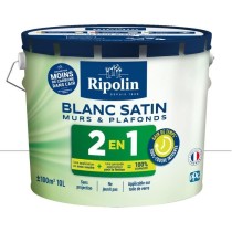 RIPOLIN Peinture blanche pour murs et plafonds avec sous-couche intég