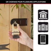 Cadenas en Laiton Massif Haute Sécurité - MASTER LOCK - M1177EURDCC - Anse Protégée - a Combinaison - Ultra Résistant et