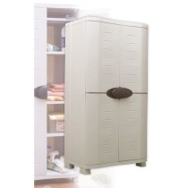 Armoire haute PLASTIKEN SPACESAVER 90 avec étageres - l 90 x p 45 x h 184 cm - Usage intérieur ou extérieur