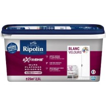 Peinture Extreme murs et plafonds - Blanc velours - RIPOLIN - 2,5 L