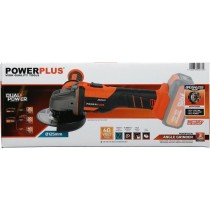 Meuleuse d'angle sans fil 40V 125mm BRUSHLESS - DUAL POWER POWDP35170 - Brique/Parpaing - Intensif livré sans batterie ni charg