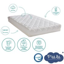 Matelas Bébé Climatisé - 60x120x10 cm - Reversible - Déhoussable -