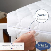 Matelas Bébé Bamboo - 60x120x10 cm - Viscose Douce - Déhoussable -