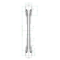 Flexible de douche - ROUSSEAU - double agrafage en inox chromé - extensible 1,5 a 1,85m - garantie 5 ans