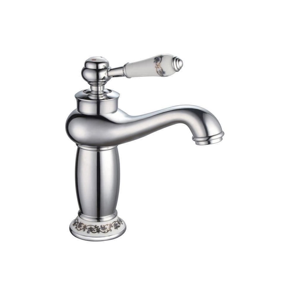 Mitigeur lavabo ROUSSEAU MARPLE chromé - Cartouche céramique Ø 3,5 cm - Aérateur réducteur de débit