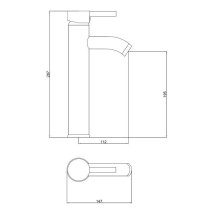 Mitigeur Lavabo haut Ilo - ROUSSEAU - Cartouche céramique - Economie d'eau - Garantie 5 ans