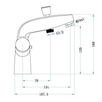 Mitigeur thermostatique baignoire et douche ROUSSEAU Volga 2 - Monotrou