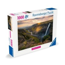 Ravensburger-Puzzle 1000p-La cascade Háifoss, Islande (Highlights)-Ad