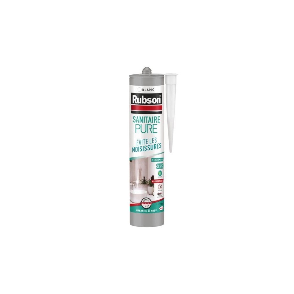 Mastic Pure - RUBSON - Sanitaire - Blanc - 280 ml