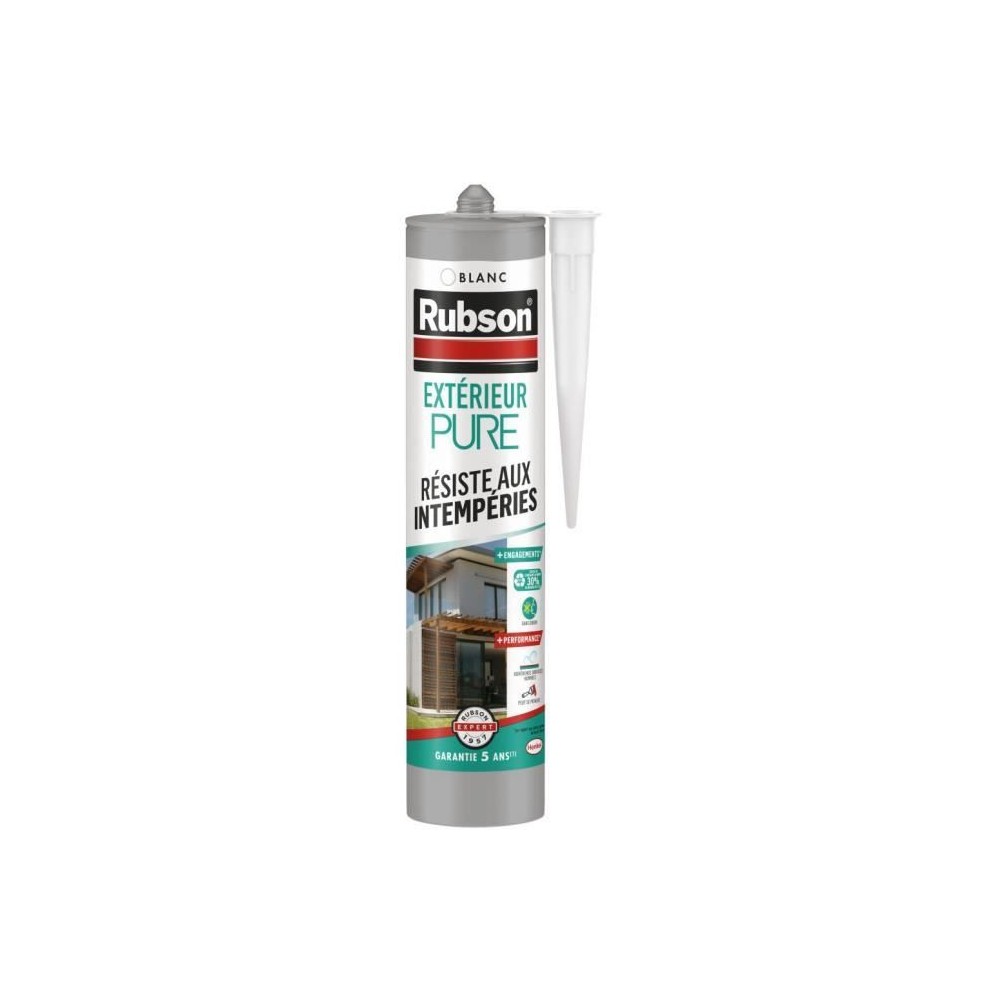 Mastic - RUBSON - PURE - Extérieur - Blanc - 280ml