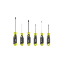 Jeu de 6 tournevis magnétiques RYOBI - RHSDS6PC - Embouts PH, PZ, SL - Poignées ergonomiques antidérapantes