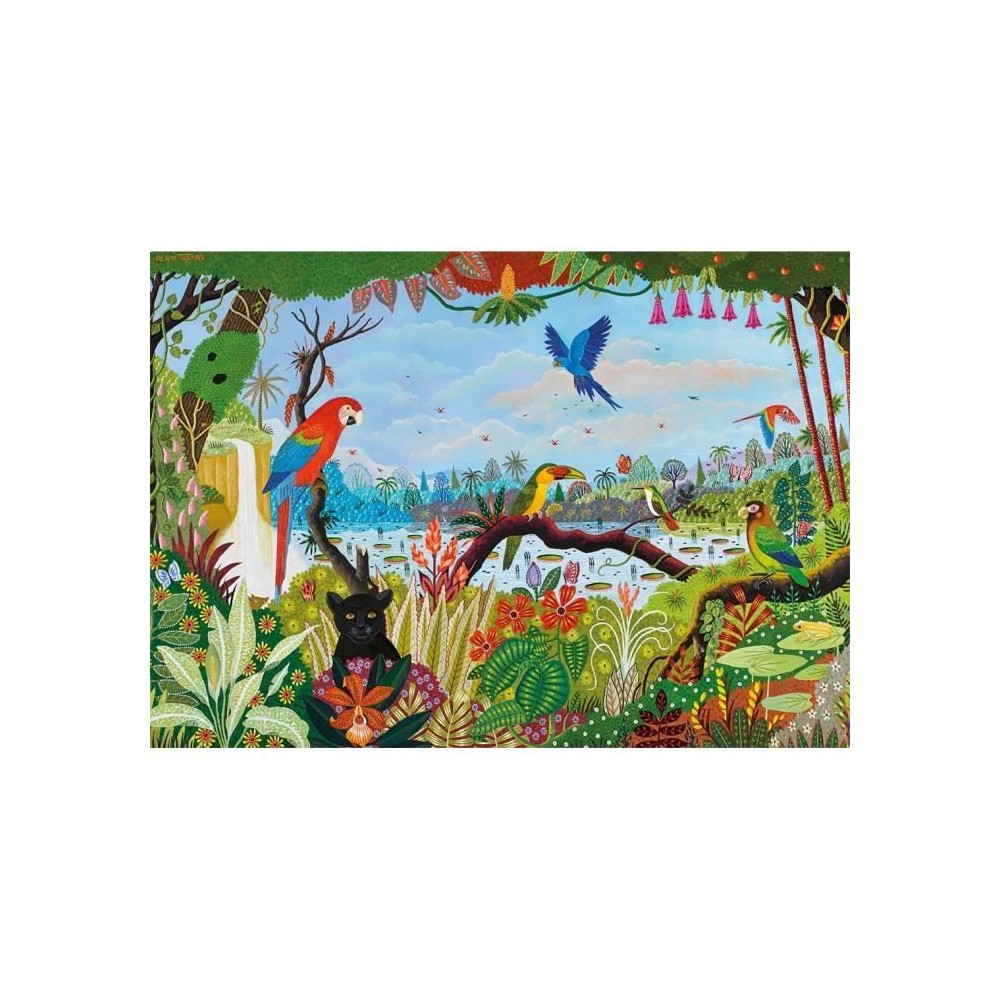 Nathan-Puzzle 1500 pieces-Jungle animée/Alain Thomas-Adultes et enfan