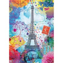 Nathan-Puzzle 1500 pieces-Tour Eiffel multicolore/Lars Stewart-Adultes