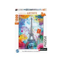 Nathan-Puzzle 1500 pieces-Tour Eiffel multicolore/Lars Stewart-Adultes