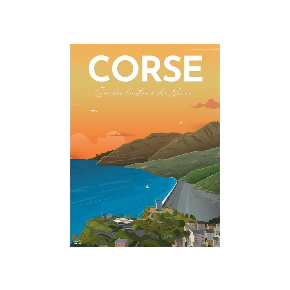 Nathan-Puzzle 500 pieces-Affiche de la Corse/Louis l'Affiche-Adultes e