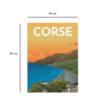 Nathan-Puzzle 500 pieces-Affiche de la Corse/Louis l'Affiche-Adultes e