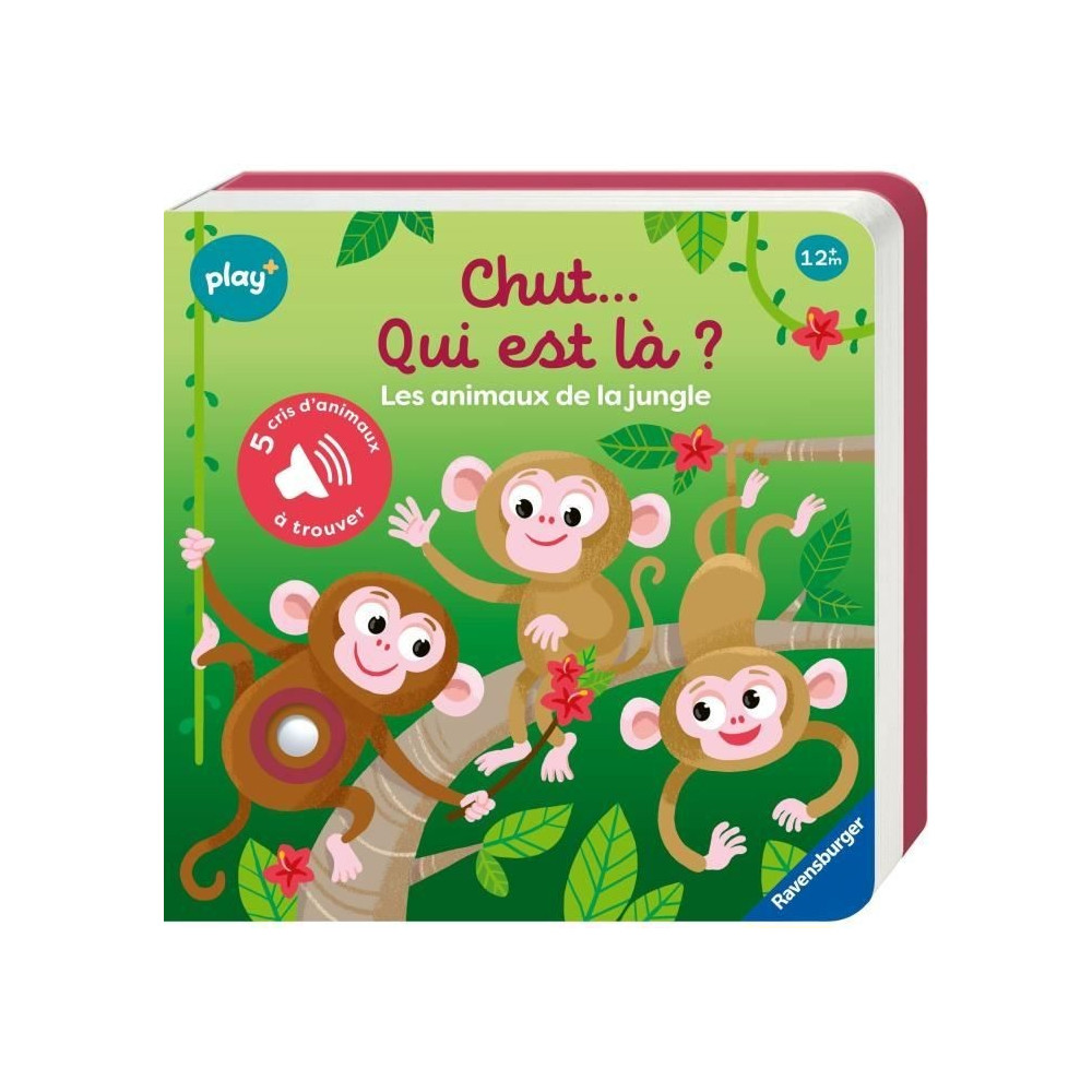 Ravensburger play+, Chut...qui est la ? Les animaux de la jungle, Livr