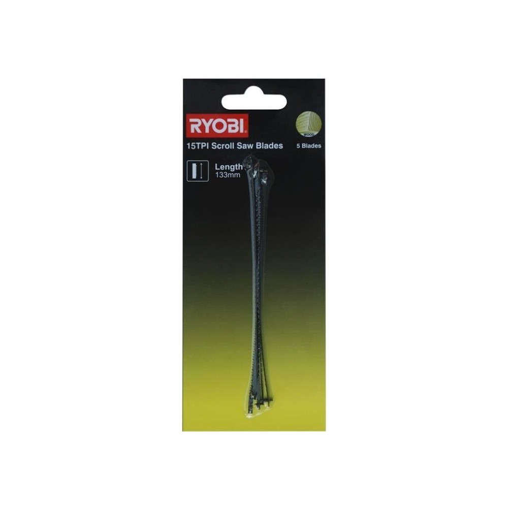 RYOBI - 5 lames a chantourner 15 TPI 133 mm pour scie a chantourner RSW1240G - SSB15TPI