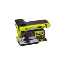 RYOBI - Ponceuse stationnaire a bande & disque 370 W - moteur induction + bande ponçage, disque ponçage, support & guide - RBD