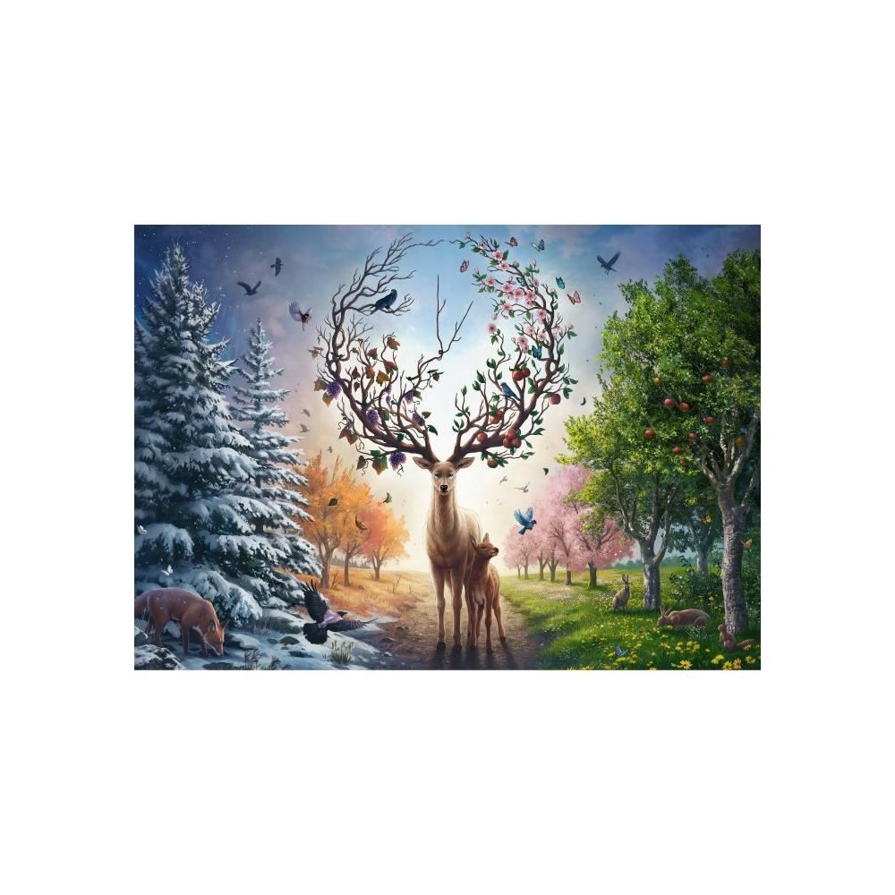 Puzzle 1000pieces, Cerf Fantastique, Adultes&enfants des 14ans, Puzzle