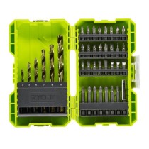 RYOBI - Coffret empilable 38 accessoires mixtes perçage - vissage : 6 forets HSS + embouts & 1 porte-embout - RAK38SDD