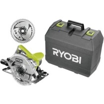 RYOBI - Scie circulaire 1 600 W laser + coffret, 2 lames 190 mm 24 & 48 dents, guide parallele, buse & clé de service - RCS1600