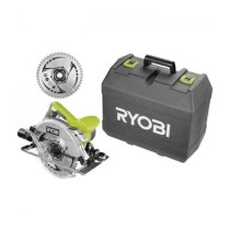 RYOBI - Scie circulaire 1 600 W laser + coffret, 2 lames 190 mm 24 & 48 dents, guide parallele, buse & clé de service - RCS1600