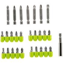 RYOBI - Blister 28 accessoires de vissage 25 mm et 50 mm PH / PZ / TX avec rack de rangement et porte-embout - RAK28MSD