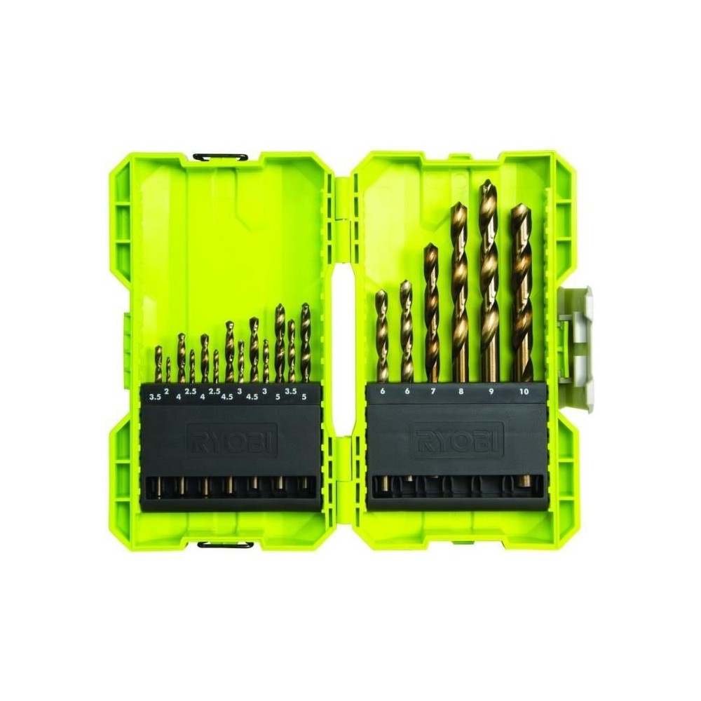 RYOBI - Coffret empilable 19 forets HSS métal 2 a 10 mm - RAK19HSS2