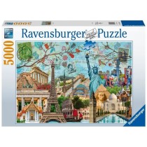 Puzzle 5000 pieces Carte Postale des Monuments, Adultes et enfants des