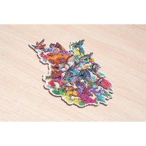 Puzzle en bois Renard coloré 150 pieces robustes et naturelles dont 1