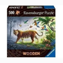 Puzzle en bois Tigre de la jungle 500 pieces robustes et naturelles do