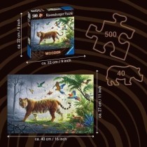 Puzzle en bois Tigre de la jungle 500 pieces robustes et naturelles do