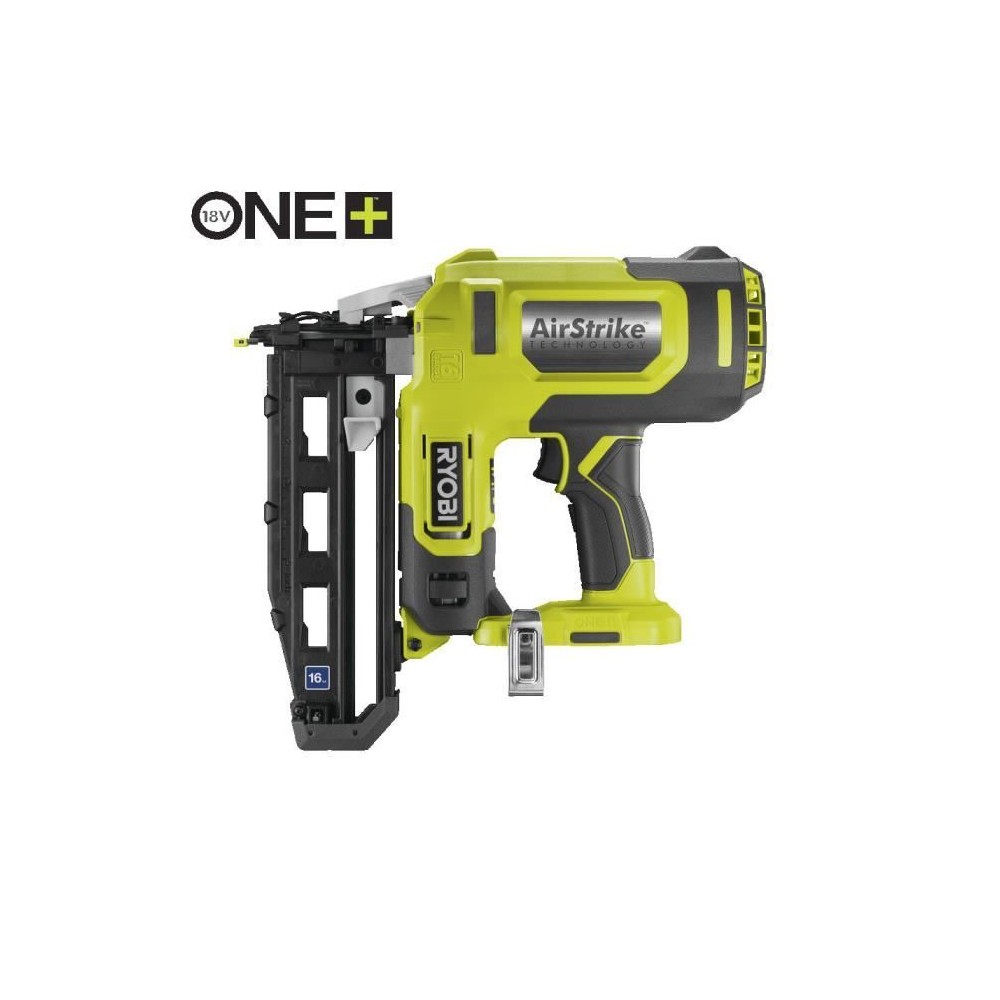 RYOBI - Cloueur de finition 16G a air comprimé 18V ONE+ pointe de 19 a 64 mm, chargeur 100 pointes + 500 pointes - R16GN18-0