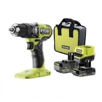 RYOBI - Perceuse-visseuse a percussion BRUSHLESS 18V ONE+ 54 Nm - 2 batteries 4 & 2 Ah, chargeur & sac de transport - RPD18BL1-2