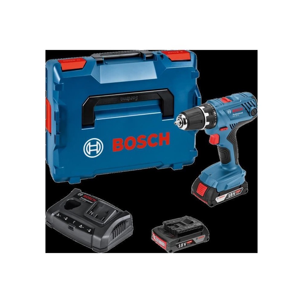 Perceuse visseuse sans fil Bosch GSR 18V-21 + 2 batteries 2Ah + charge