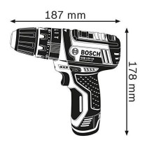 Perceuse-visseuse a percussion Bosch Professional GSB 12V-15 + 10 acce